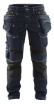 Afbeeldingen van Werkbroek Denim Stretch X1900 marineblauw/zwart