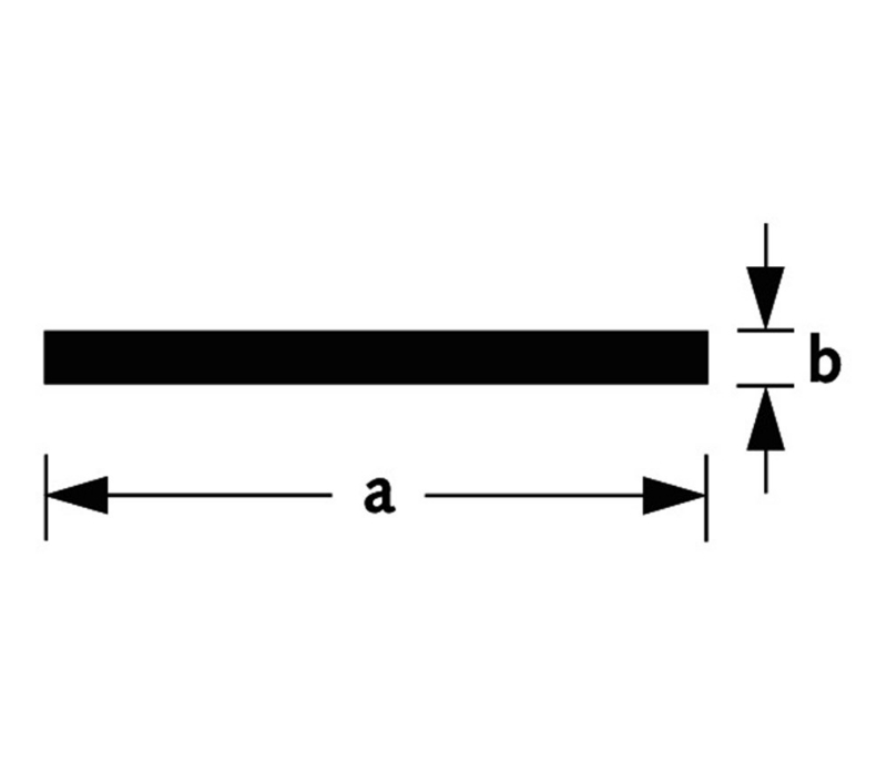Afbeeldingen van Platprofiel aluminium zilver geanodiseerd 20x2mm 100cm
