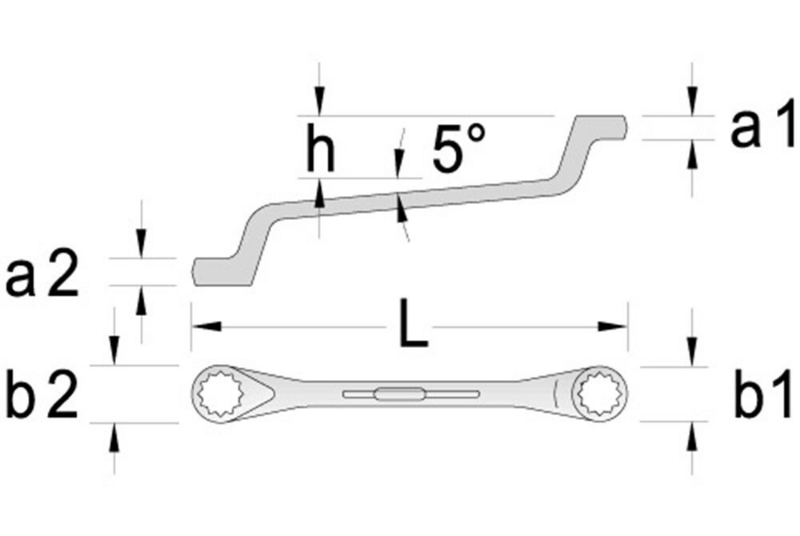 Afbeeldingen van 4Tecx Ringsleutel DIN 838 30 x 32mm