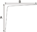 Afbeeldingen van Plankdrager staal geperst / 110x140mm / wit g