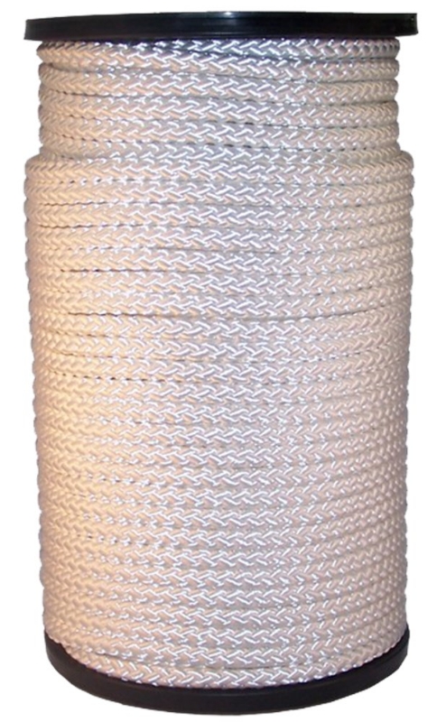 Afbeeldingen van Nylonkoord gevlochten wit 4mm 200m