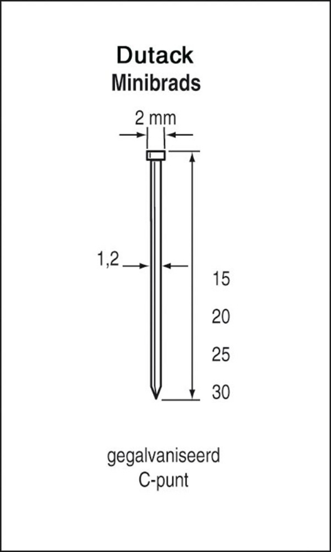 Afbeeldingen van Minibrad skn12 cnk 45 mm doos 5mille