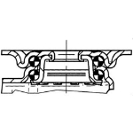 Afbeeldingen van Zwenkwiel met plaat grijs 100mm Max. 70kg