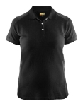 Afbeeldingen van Blåkläder/Dames poloshirt piqué/3390/Zwart/Donkergrijs/XL