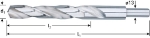 Afbeeldingen van HSS-G spiraalboor, DIN 338, type N, d2=13, ø22,0