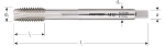 Afbeeldingen van HSS-E Machinetap, doorlopend, DIN 376, type B, M16