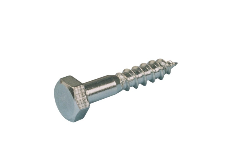 Afbeeldingen van 10 x 70 Houtdraadbouten, staal verzinkt