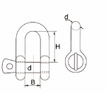 Afbeeldingen van D-sluiting handelsuitvoering / 11 mm / verzin