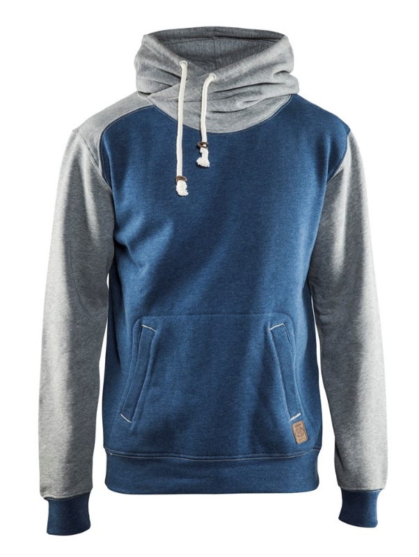 Afbeeldingen van Blåkläder/Hooded Sweatshirt/3399/Blauw melange/Grijs/M