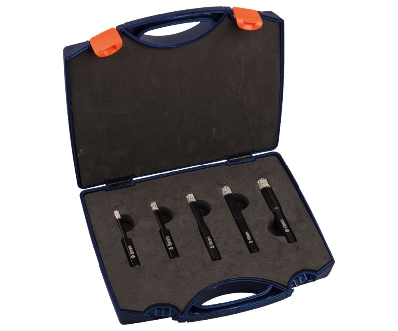 Afbeeldingen van Diamanttegelboorset, 5-dlg, ø5-12 (zwart)