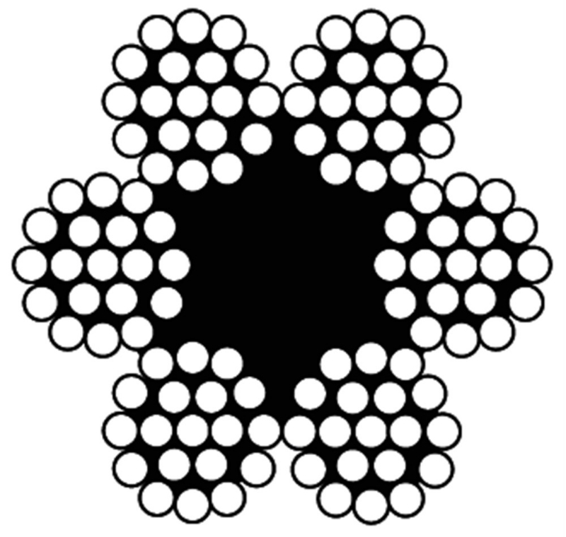 Afbeeldingen van Staalkabel 6x19 + 1 TWK / 04 mm / op rol à