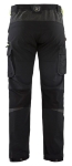 Afbeeldingen van Blåkläder/Service werkbroek met 4-weg stretch/1422/Zwart/High Vis Geel/C46