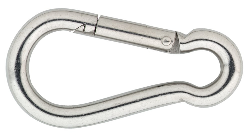 Afbeeldingen van Karabijnhaak 120x11mm RVS AISI 316