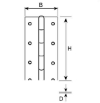 Afbeeldingen van Pianoscharnier / 0,7x32x1000 mm / RVS / met D