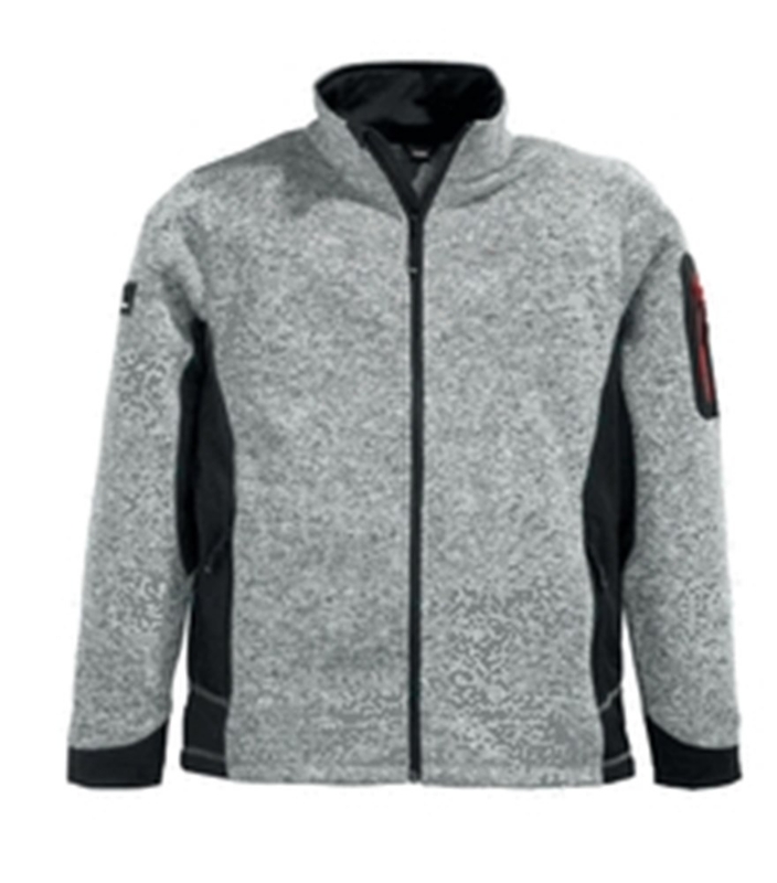 Afbeeldingen van Herenvest tricotfleece FHB Christoph, maat L, grijs/zwart