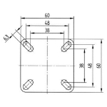 Afbeeldingen van ZWE/REM.75.RUBB.GRIJS.KOG PLAAT.75KG