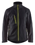 Afbeeldingen van Blåkläder/Softshell Jack/4950/Zwart/High Vis Geel/L