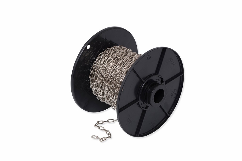 Afbeeldingen van Klokketting 1,6mm staal vernikkeld rol 25 mtr