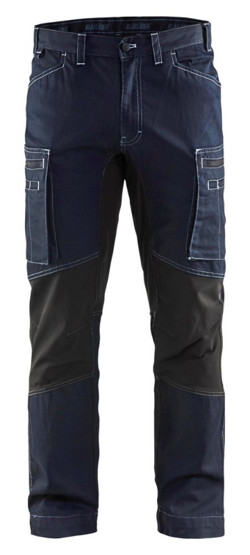 Afbeeldingen van Blåkläder/Service werkbroek denim stretch/1459/Marineblauw/Zwart/C52