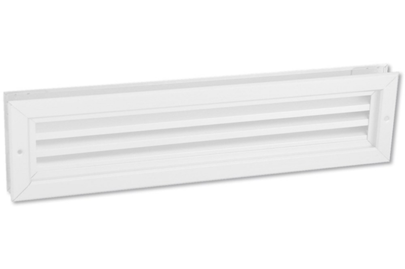 Afbeeldingen van Deurventilatierooster 470x121mm aluminium wit