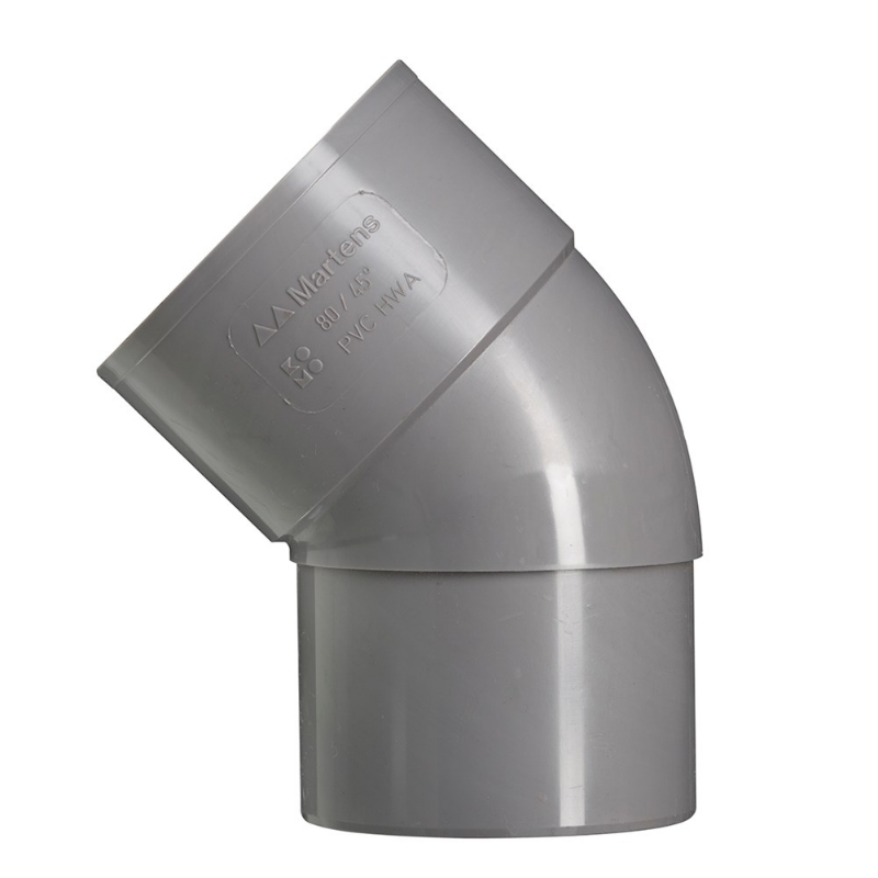 Afbeeldingen van 80mm bochtverj. hwa 1xlm 45