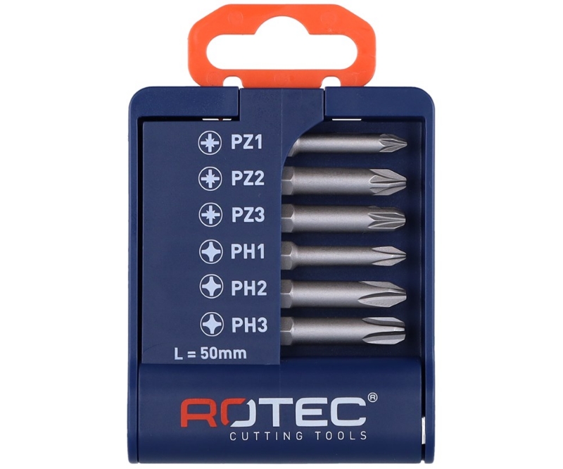 Afbeeldingen van Bitset 6-delig E6,3 x 50mm PH-PZ