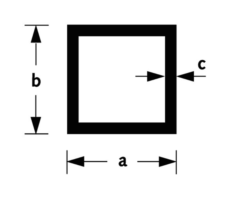 Afbeeldingen van Buis vierkant aluminium brute 15x15x1,5mm 200cm