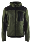 Afbeeldingen van Blåkläder/Gebreid vest met softshell/4930/Army Groen/Zwart/M