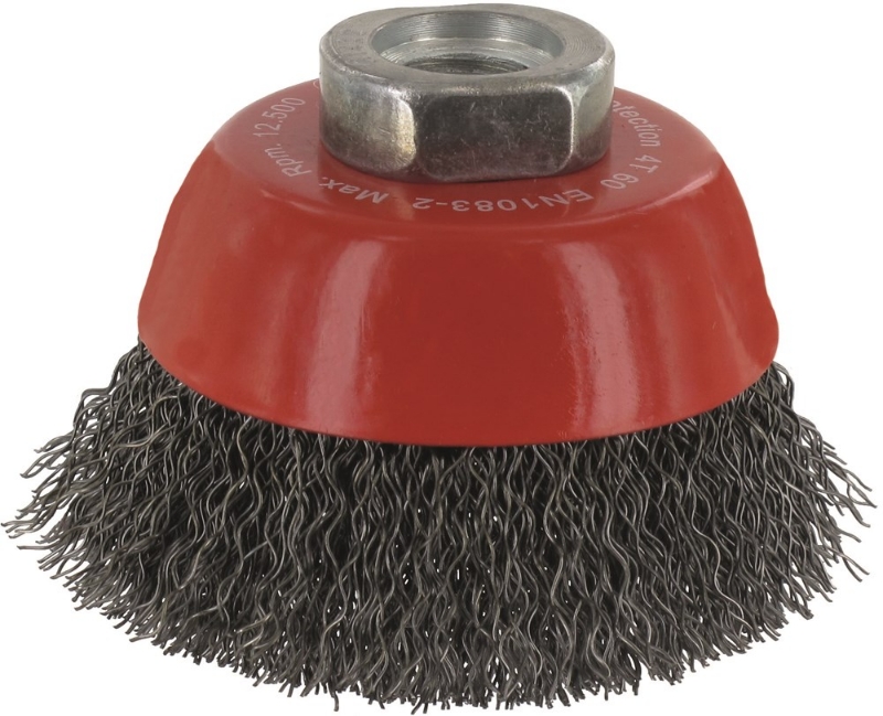 Afbeeldingen van Komborstel M14 Ø100x0,30 mm gegolfd staaldraad