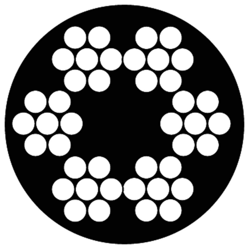 Afbeeldingen van Staalkabel 3/5mm / 6x7+1TWK / PVC transparant