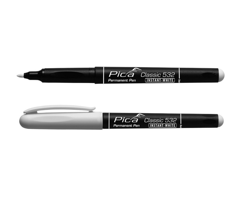 Afbeeldingen van Pica 532/52 Permanent Pen 1-2mm rond wit
