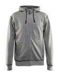 Afbeeldingen van Blåkläder/Hooded sweatshirt met rits/3398/Zwart Mêlee/XXXL