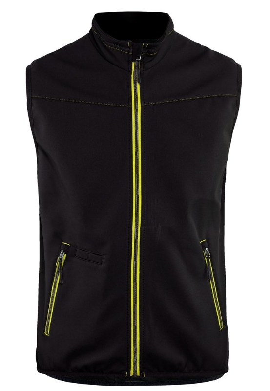 Afbeeldingen van Blåkläder/Softshell bodywarmer/3850/Zwart/High Vis Geel/L