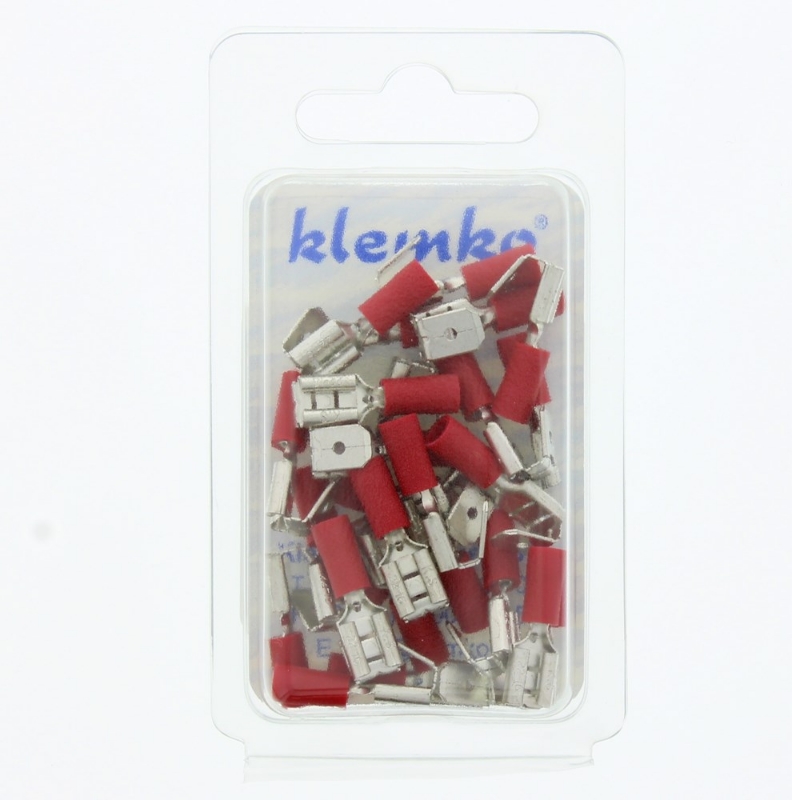 Afbeeldingen van Blister verpakte Geïsoleerde Vlakstekerhuls+tab 6,3mm voor 0