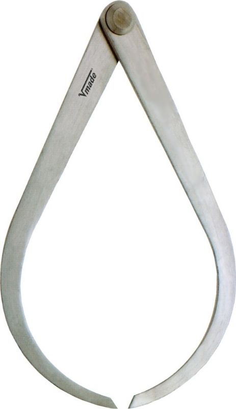 Afbeeldingen van Krompasser 200mm staal DIN 6482/6484