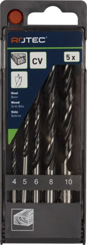 Afbeeldingen van Houtspiraalborenset '235', 5-dlg, ø4-10