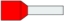 Afbeeldingen van Geïsoleerde Adereindhuls 1qmm Rood penlengte = 8mm, standaard