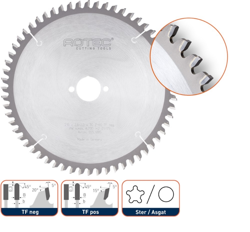 Afbeeldingen van HM Zgbl. ALU ø160x20 Z42 TF neg [1]