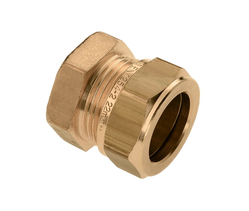 Afbeeldingen van BONFIX knel messing eindkoppeling 15 mm 2st