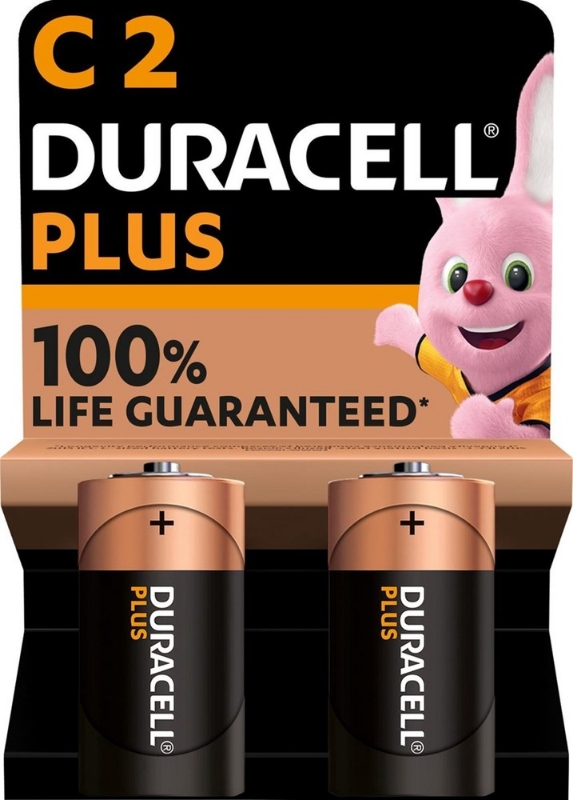 Afbeeldingen van Duracell Alkaline Plus 100 C 2 stuks