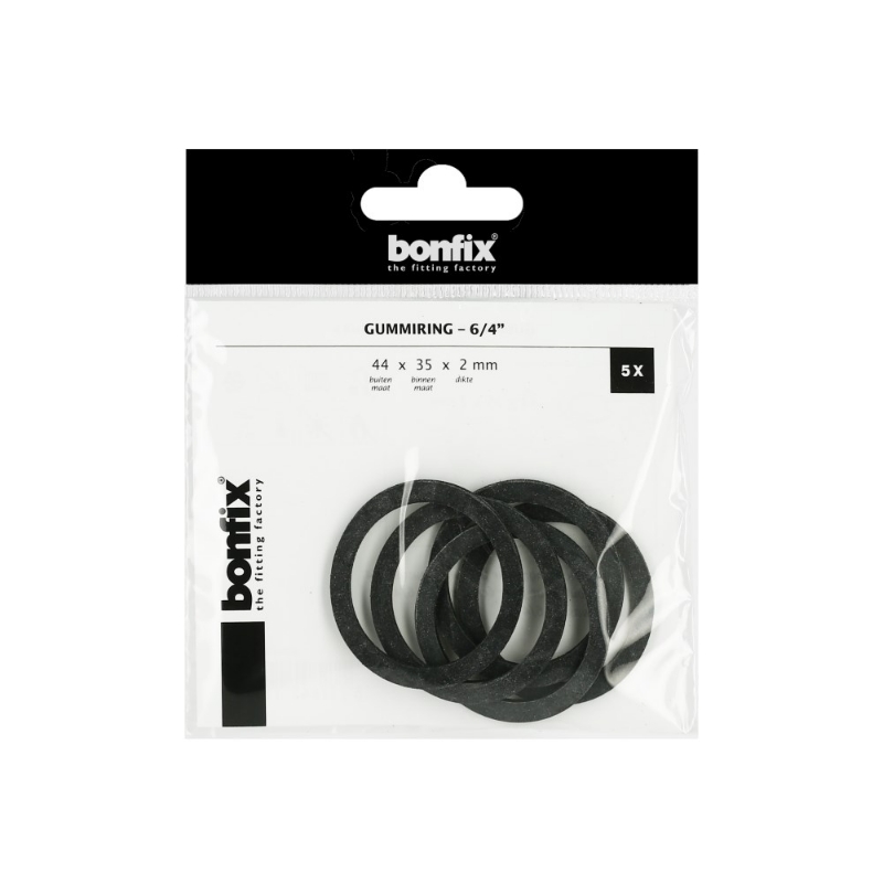 Afbeeldingen van BONFIX Gummiring 6/4" (44 x 35 x 2 mm) 5 stuk